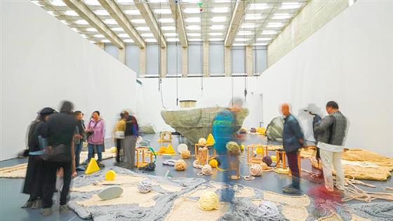 This interactive installation teaches kids about environmental protection